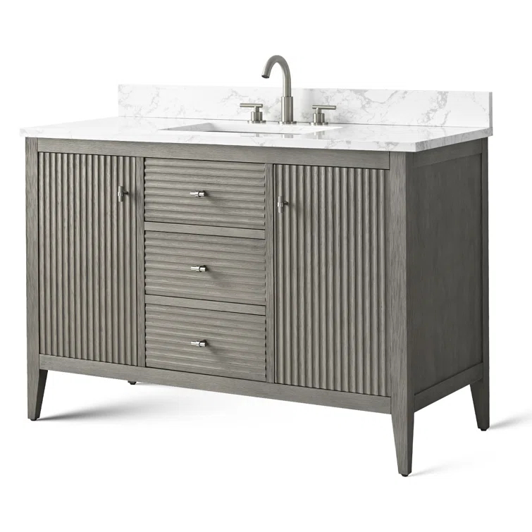 48'' Single Bathroom Vanity with Engineered Marble Top