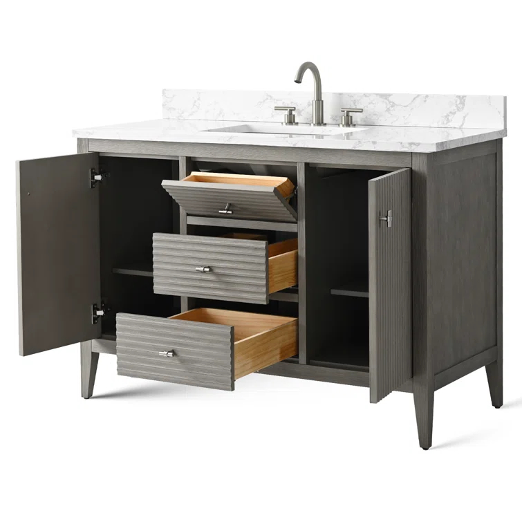 48'' Single Bathroom Vanity with Engineered Marble Top