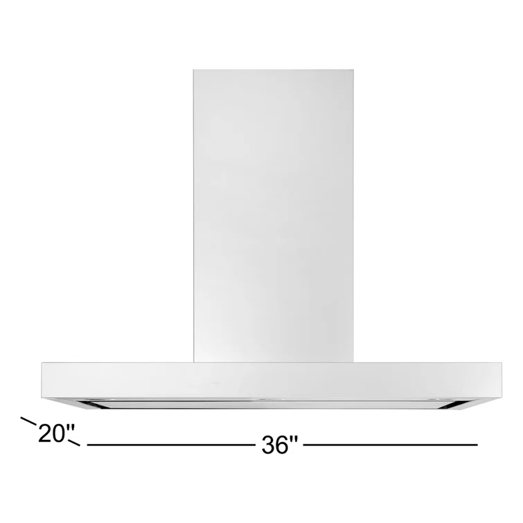 36" GE Profile Smart Appliances 610 CFM Convertible Wall Mount Range Hood with Night Light Wi-Fi Remote Control Included