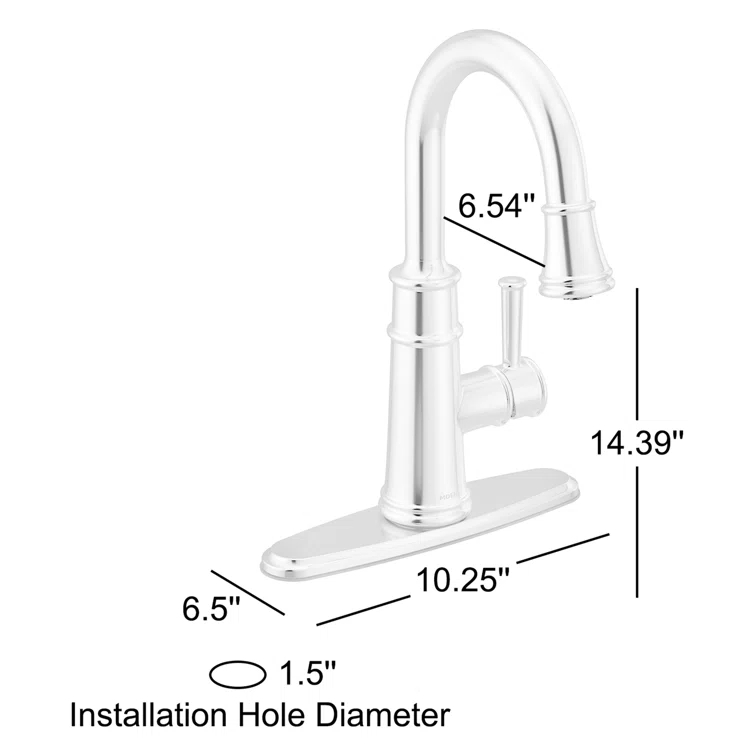 Belfield One-Handle High Arc Pulldown Bar Faucet