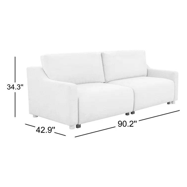 Serta Gabi 90.2" Upholstered Queen Size Convertible Sleeper Sofa