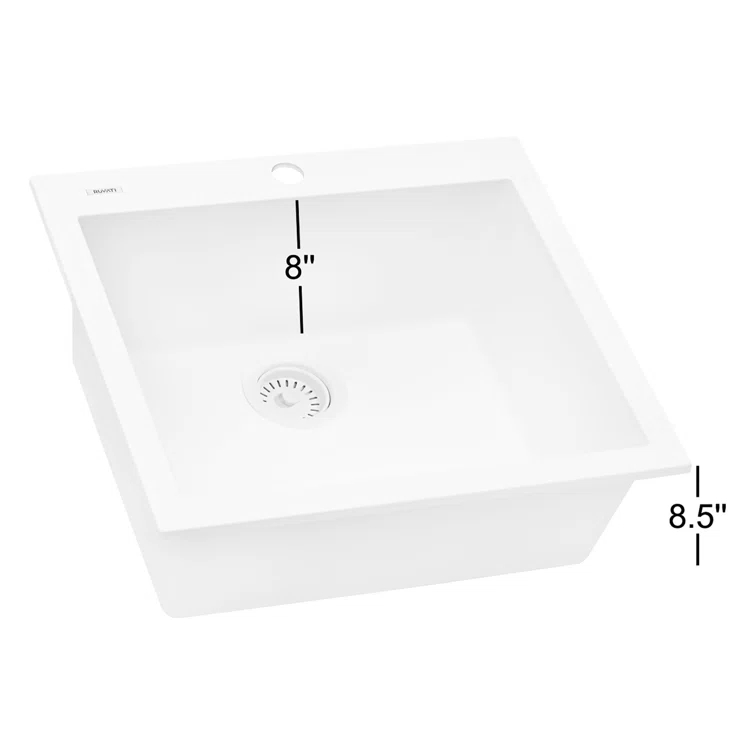 Ruvati epiGranite Drop-in Topmount Granite Composite Kitchen Sink