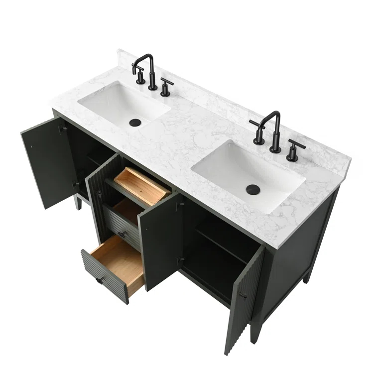 60" Double Bathroom Vanity Set