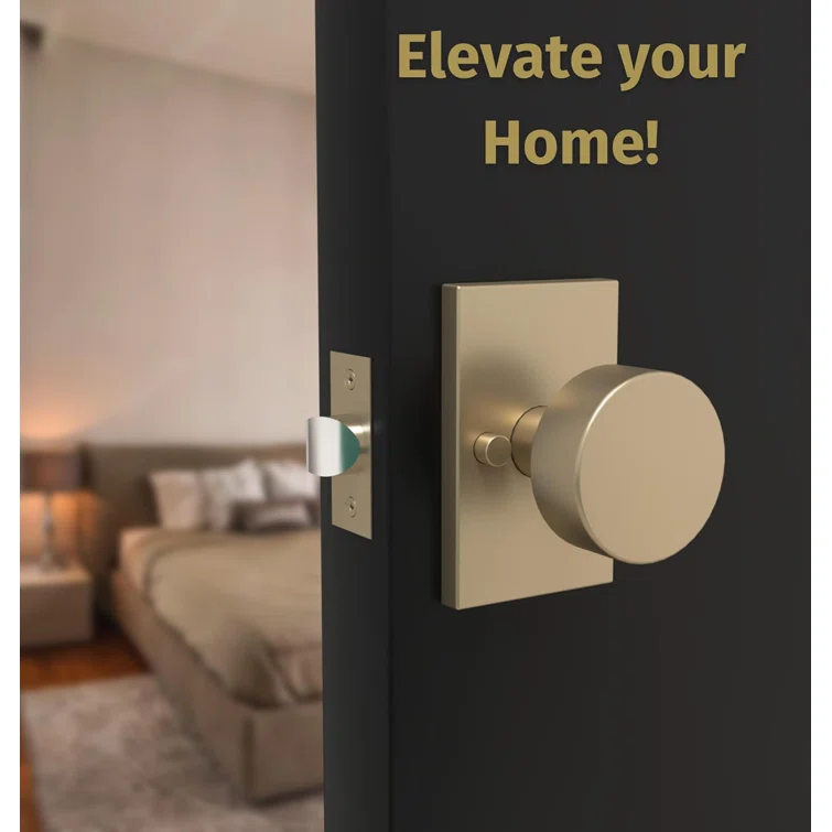 Mega Handles Laura Reversible Interior Door Knob for Bedrooms, Bathroom & Hallway | Modern Stainless Door Locks