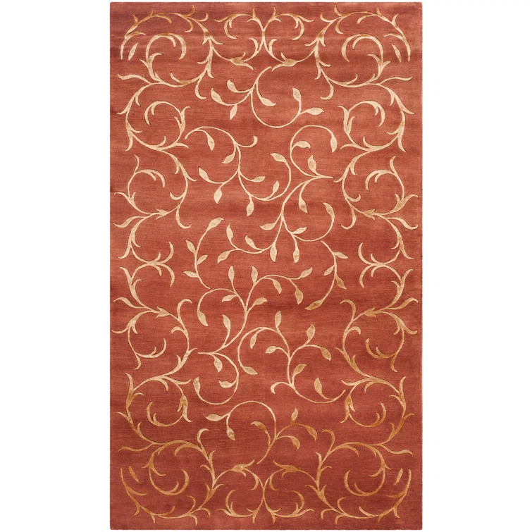 Sabha Hand Knotted Silk & Wool Pile Floral Rug