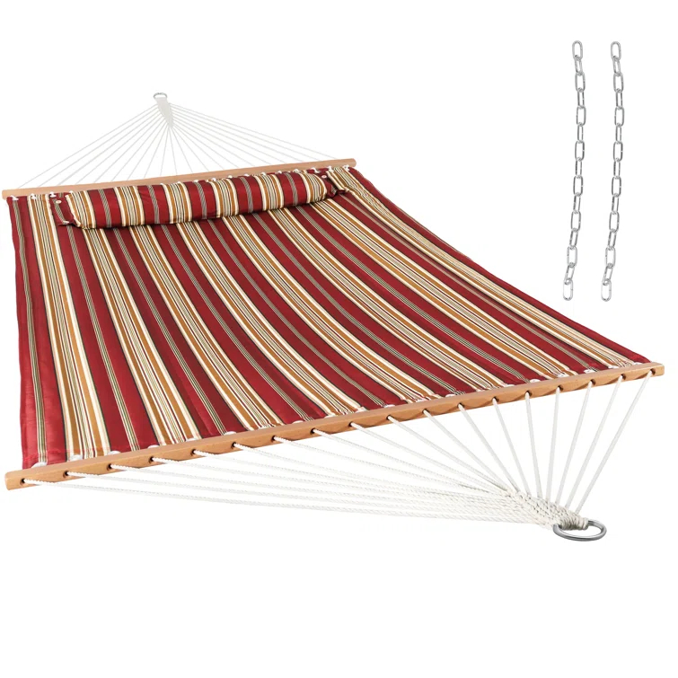 2-Person Quilted Polyester Spreader Bar Hammock