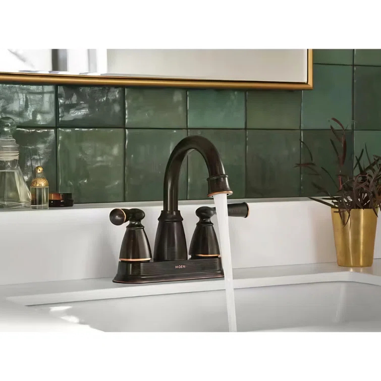 Moen Moen Banbury 4 in. Centerset Double Handle Bathroom Faucet 84943BRB