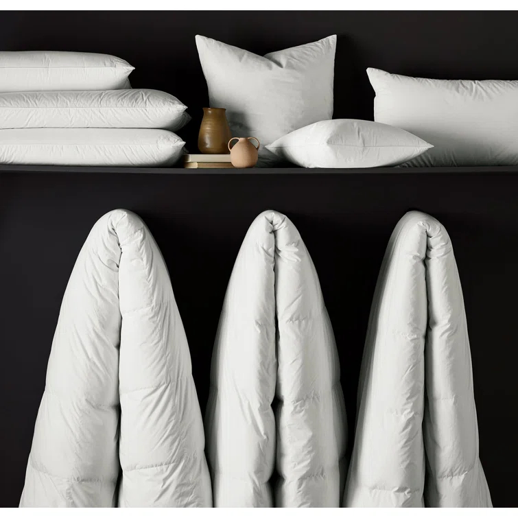 Soft Hypoallergenic Down Alternative Bed Pillow with Cotton Cover