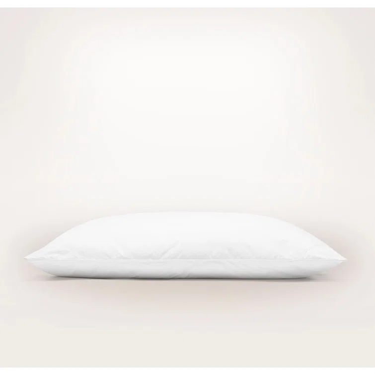 Soft Hypoallergenic Down Alternative Bed Pillow with Cotton Cover