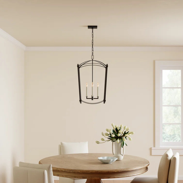 Olive 4 Light Metal Dimmable Lantern Chandelier