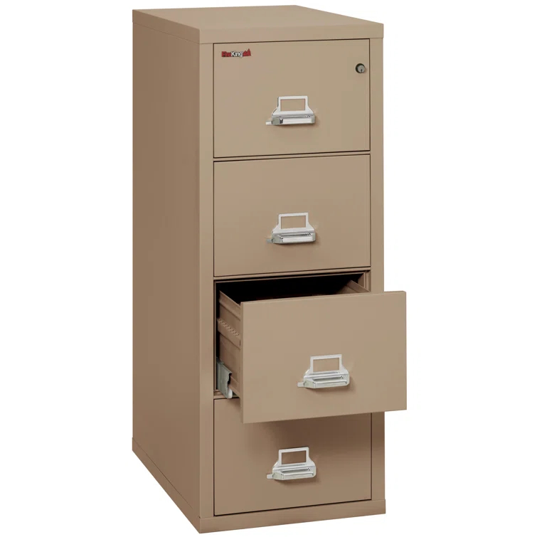 Fireproof 20.8125'' Wide 4 -Drawer Steel File Cabinet