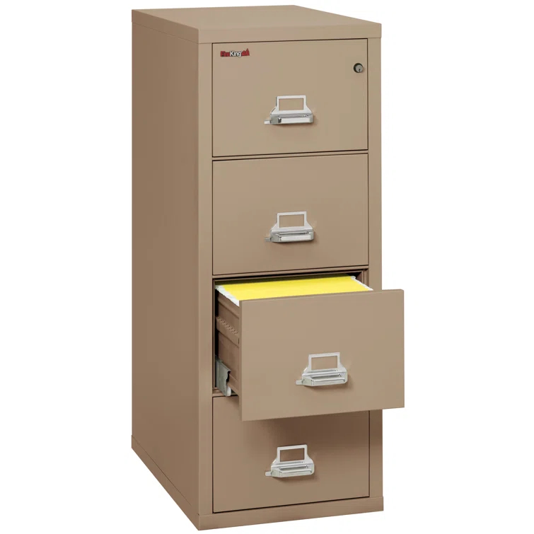 Fireproof 20.8125'' Wide 4 -Drawer Steel File Cabinet