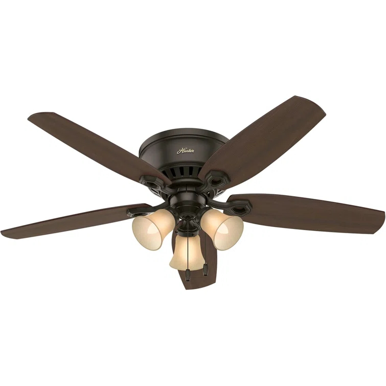 52" Newsome 5 - Blade Standard Ceiling Fan with Pull Chain and Light Kit Included