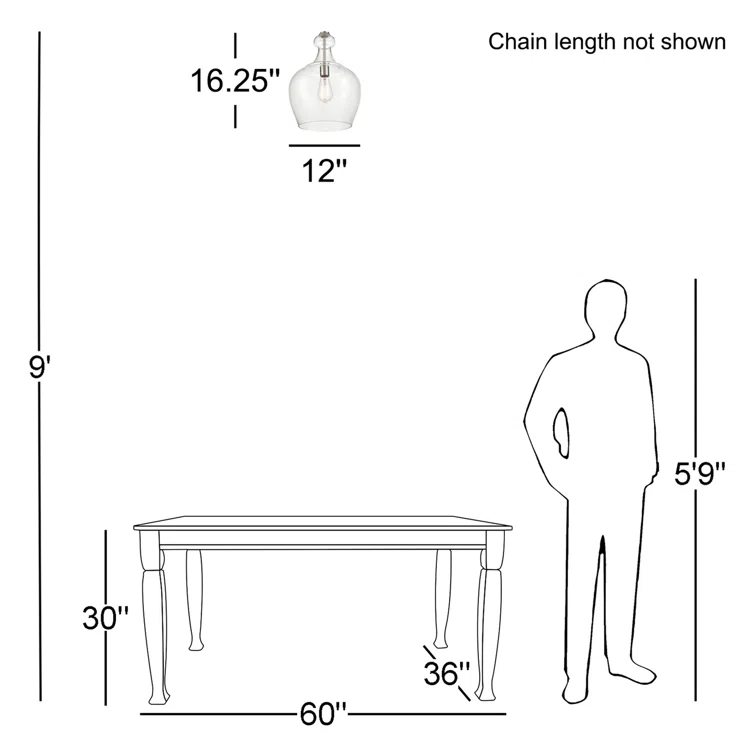 1 - Light Kitchen Island Pendant