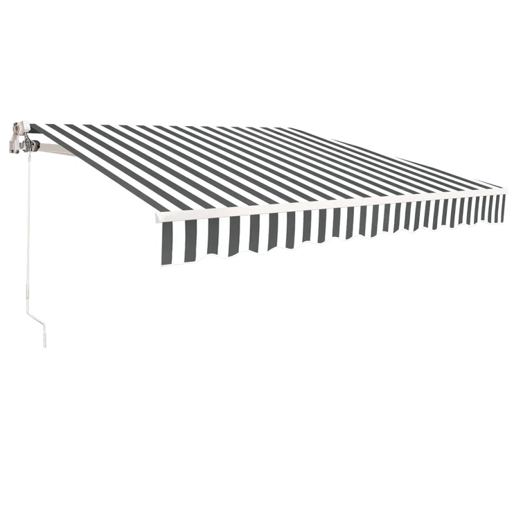 MCombo Manual Retractable Patio Door/Window Awning, Sunshade Shelter Outdoor Canopy