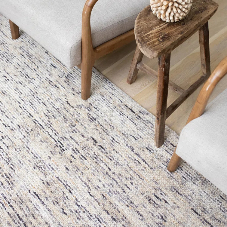 LegendsHandmade Tufted Wool Ivory/Sand Area Rug