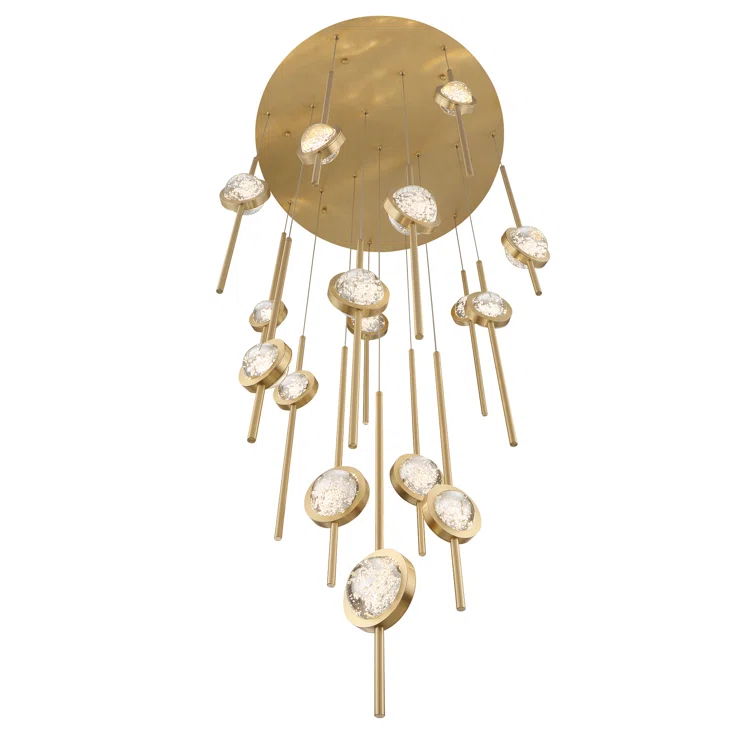 LED Anodized Aluminum Mix + Clear Seeded Ball
