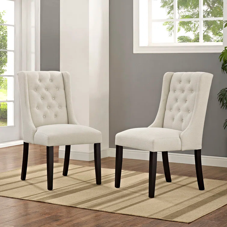 Modway Baronet Button Tufted Fabric Dining Chair