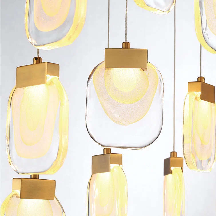 31 - Light Dimmable LED Round / Oval Chandelier