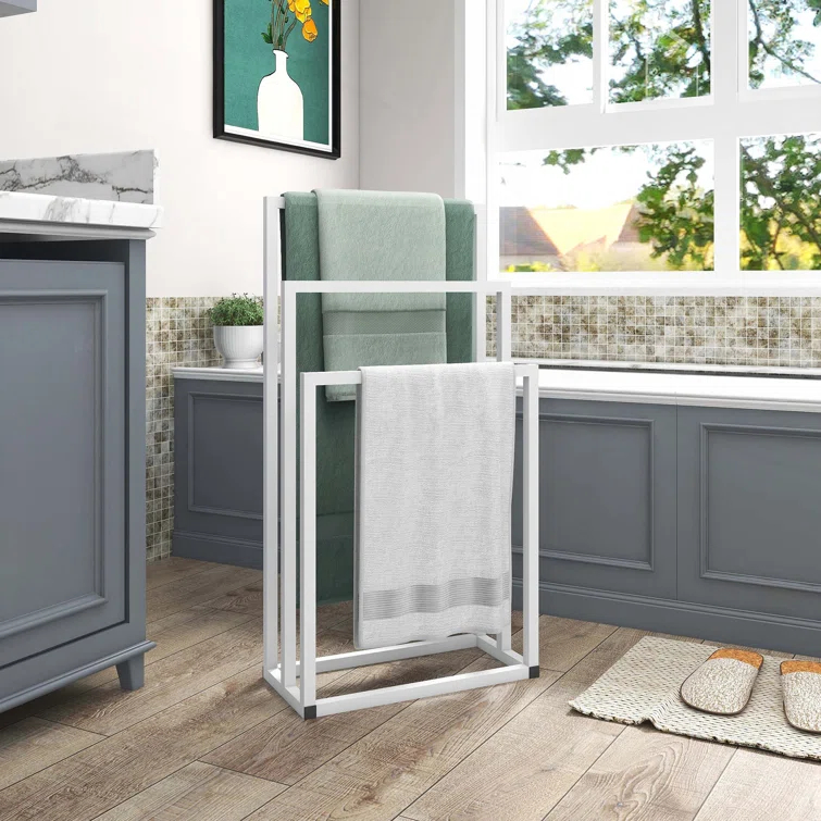 Metal Freestanding Towel Rack 3 Tiers Hand Towel Holder Organizer For Bathroom Accessories