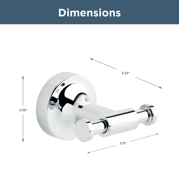 Franklin Brass Voisin Double Towel Hook Bath Hardware Accessory VOI35-PC