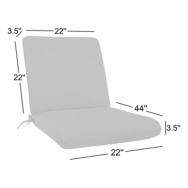 Casual Cushion Solid Sunbrella Fabric Indoor/Outdoor Club Chair Cushion
