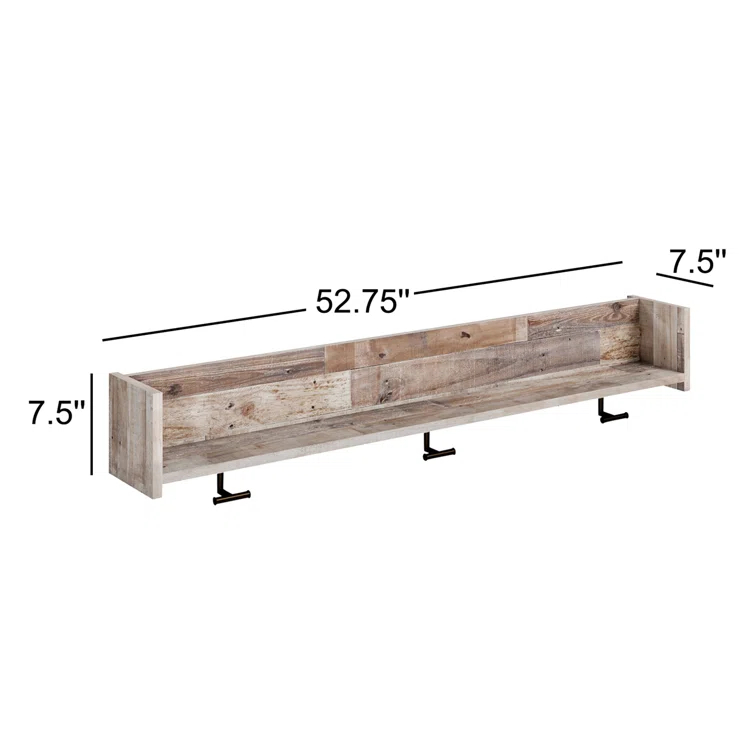 Manuel Wall 3 - Hook Wall Mounted Coat Rack