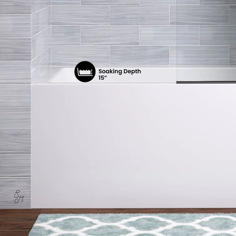 Voltaire 54" x 30" Alcove Bathtub with Apron