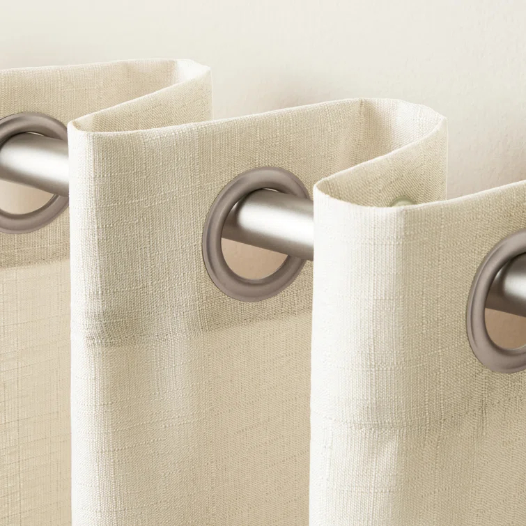 Loha GT Aaliyah Solid Color Semi-Sheer Grommet Curtain Panels