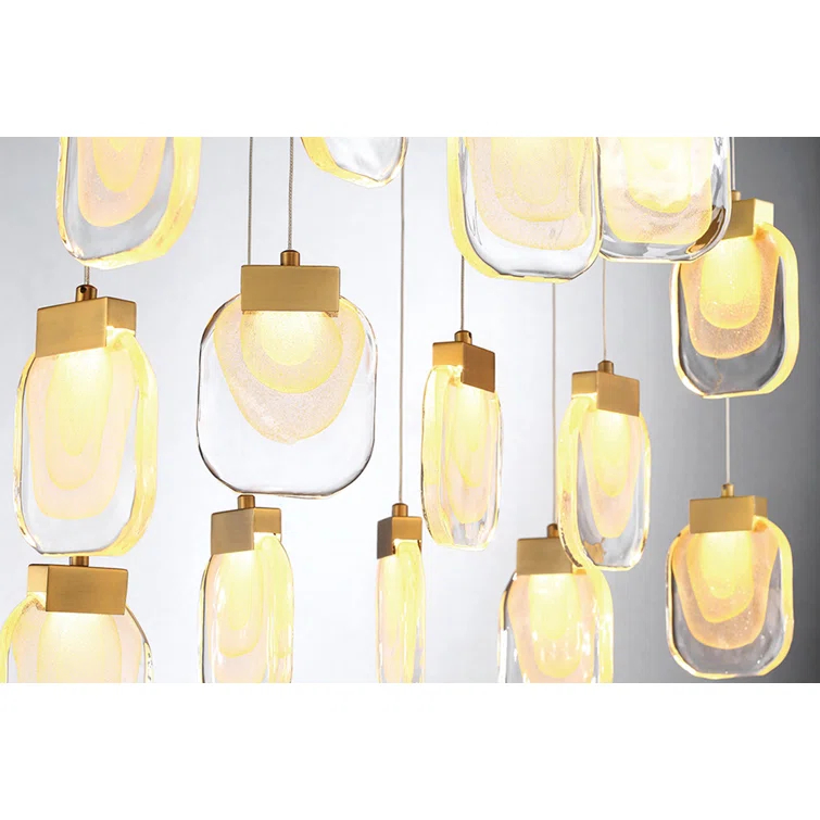 31 - Light Dimmable LED Round / Oval Chandelier