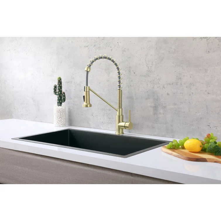 Elegant Lighting Yara Pull Down Spray Kitchen Faucet