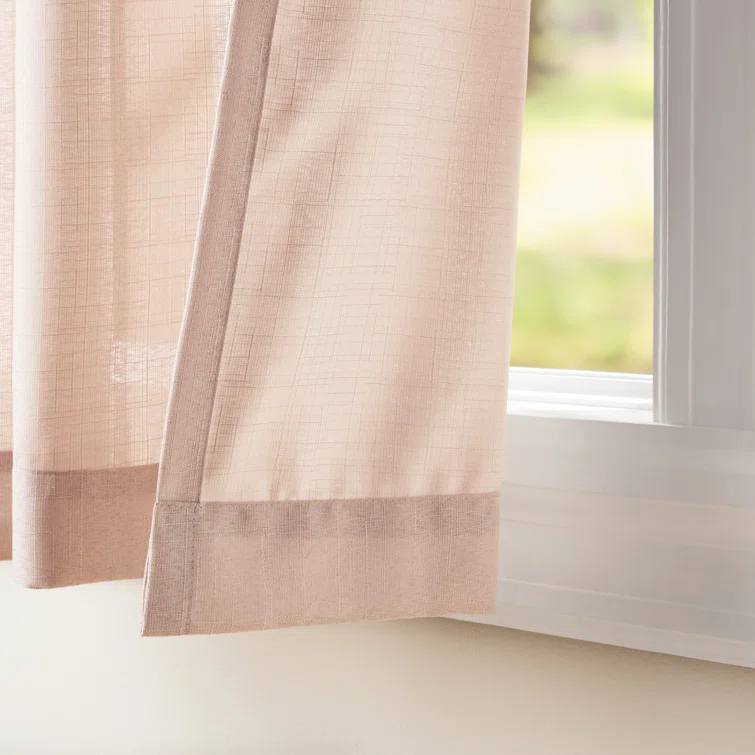 Loha GT Aaliyah Solid Color Semi-Sheer Grommet Curtain Panels