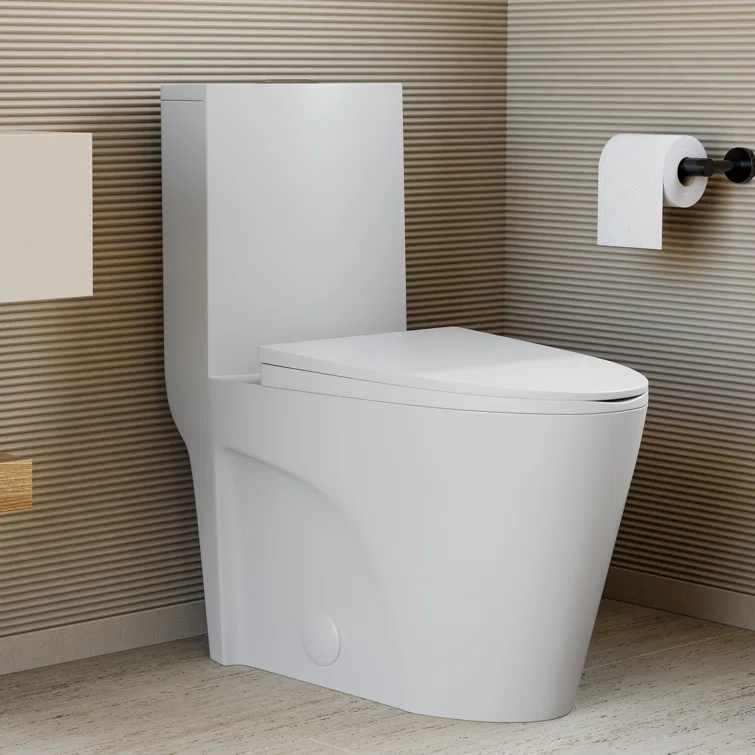 St. Tropez One Piece Elongated Toilet Dual Vortex Flush 1.6 GPF