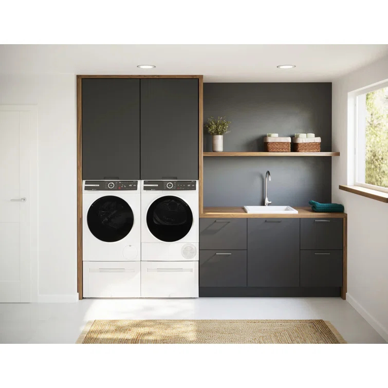 800 Series Bosch 2.4-Cu. Feet High Efficiency Stackable Smart Front-Load Washer ( White ) ENERGY STAR