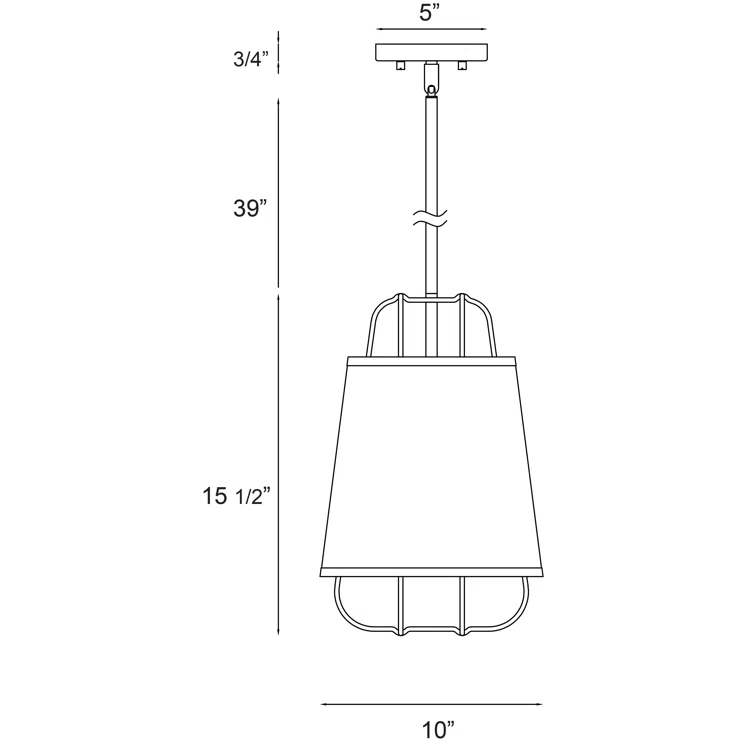 Tura 1 - Light Brass Single Pendant