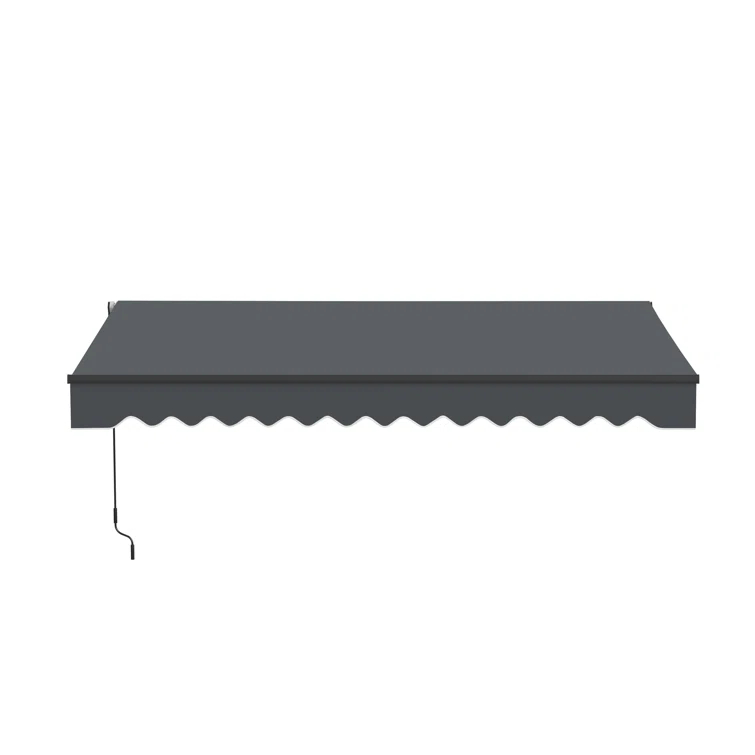 ALEKO Motorized Retractable Outdoor Awning with White Frame