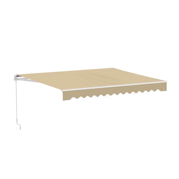 Retractable Patio Awning - White Frame