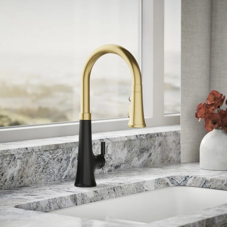 Tone Touchless Pull-Down Kitchen Sink Faucet with Three-Function Sprayhead
