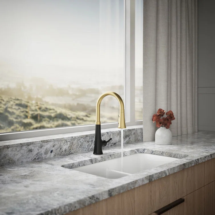 Tone Touchless Pull-Down Kitchen Sink Faucet with Three-Function Sprayhead
