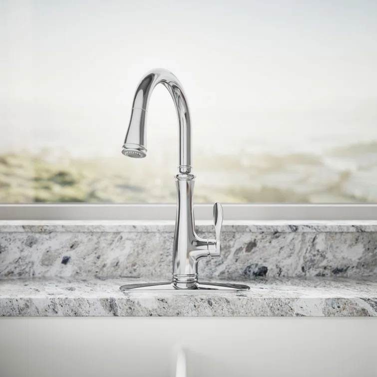 Bellera™ Pull Down Single Handle Kitchen Faucet with Handle and Supply Lines