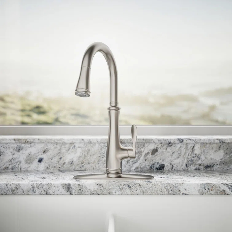 Bellera™ Pull Down Single Handle Kitchen Faucet with Handle and Supply Lines