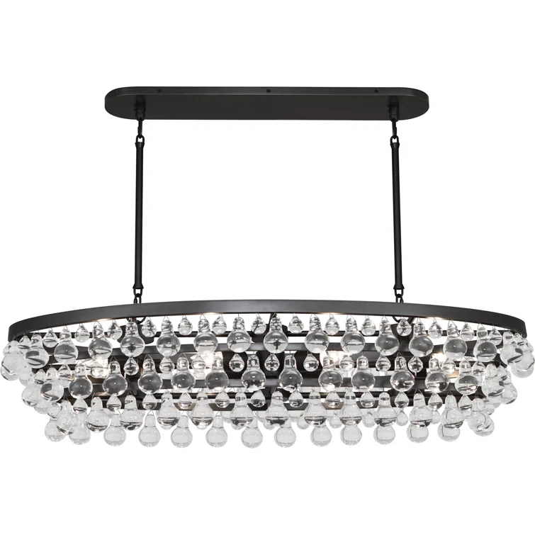 Bling 8 - Light Glass Dimmable Drum Chandelier