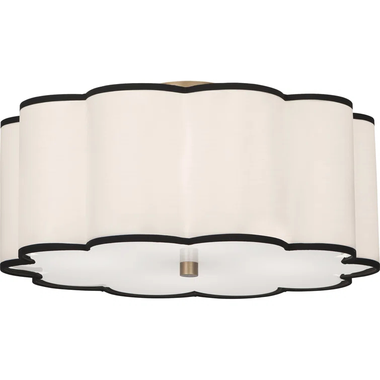 Robert Abbey Axis Cotton / Cotton Blend Semi Flush Mount