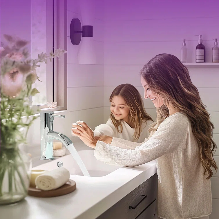 Single-Hole Single-handle Bathroom Faucet with Drain Assembly