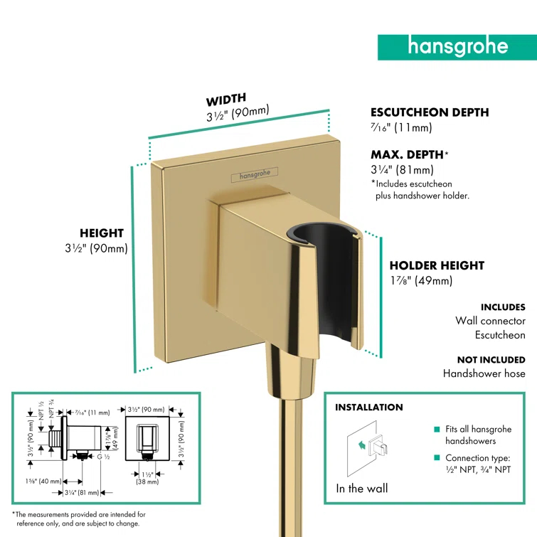 FixFit E Wall Outlet with Handshower Holder