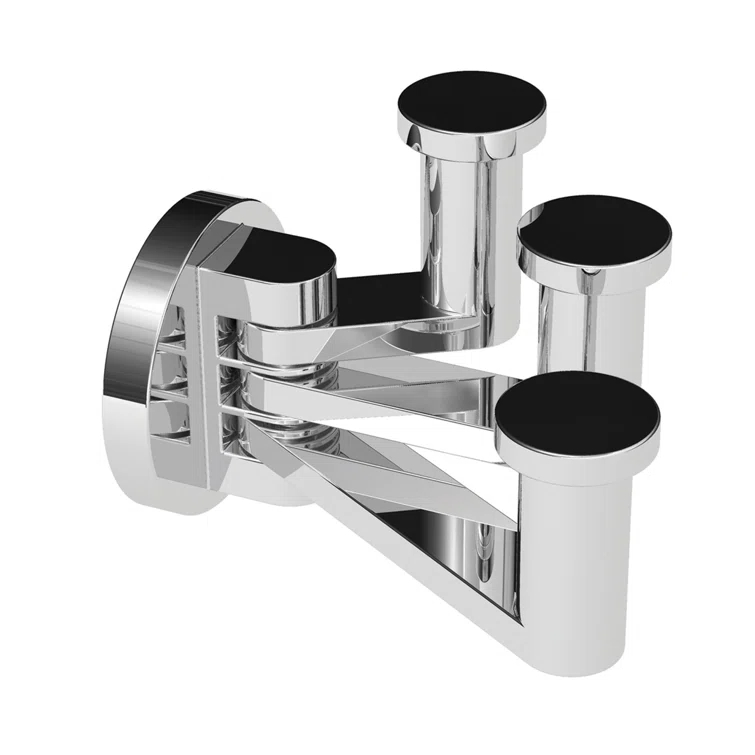 Kubic Pivoting Triple Robe Hook