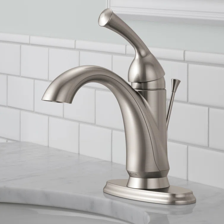 Haywood Single Hole Bathroom Faucet with Drain Assembly, Single Handle Bathroom Sink Faucet