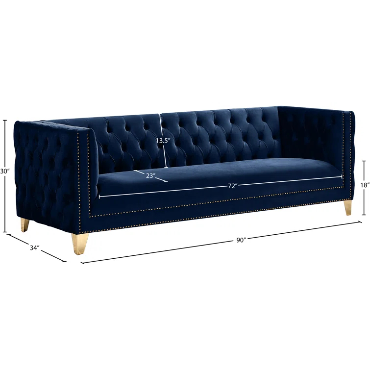Sickels 90'' Velvet Sofa