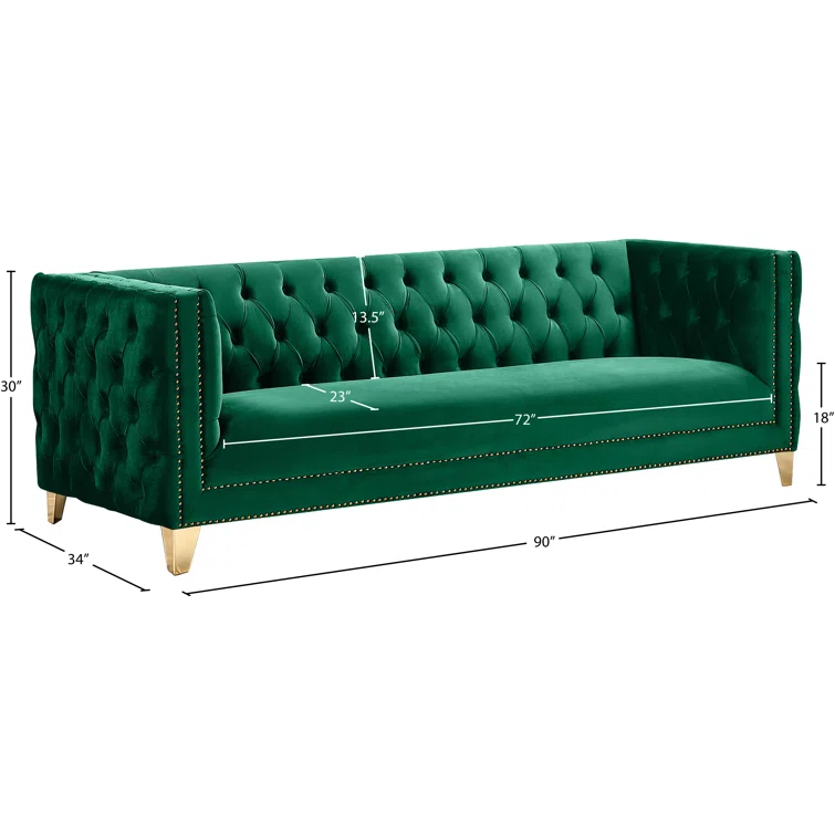 Sickels 90'' Velvet Sofa