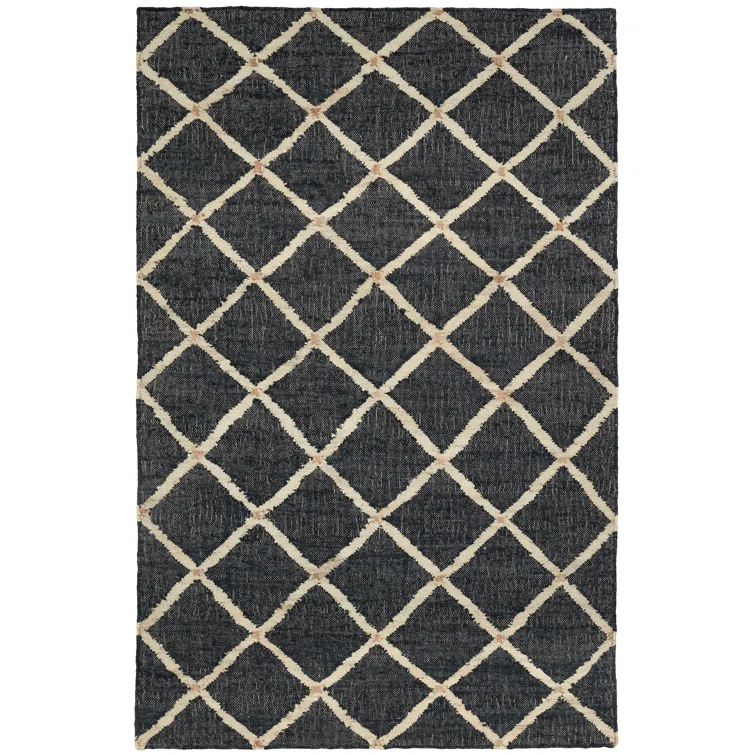 Kali Black Handwoven Jute Rug